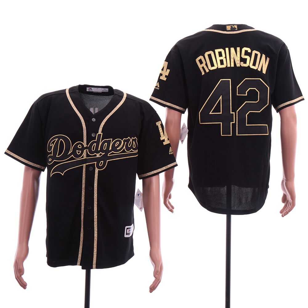 Dodgers 42 Jackie Robinson Black Gold Cool Base Jersey Sguo,We sell and wholesale Dodgers 42 Jackie Robinson Black Gold Cool Base Jersey Sguo on line form chian!